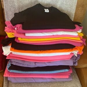 Delta Youth Short Sleeve Tees - Black, Pink, White, Orange, Yellow, Purple